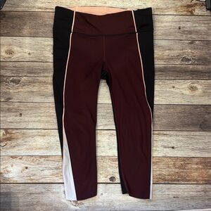 Athleta Colorblock Capri Athletic Leggings